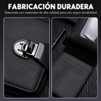 Cartera vintage compacta con cremallera para hombre