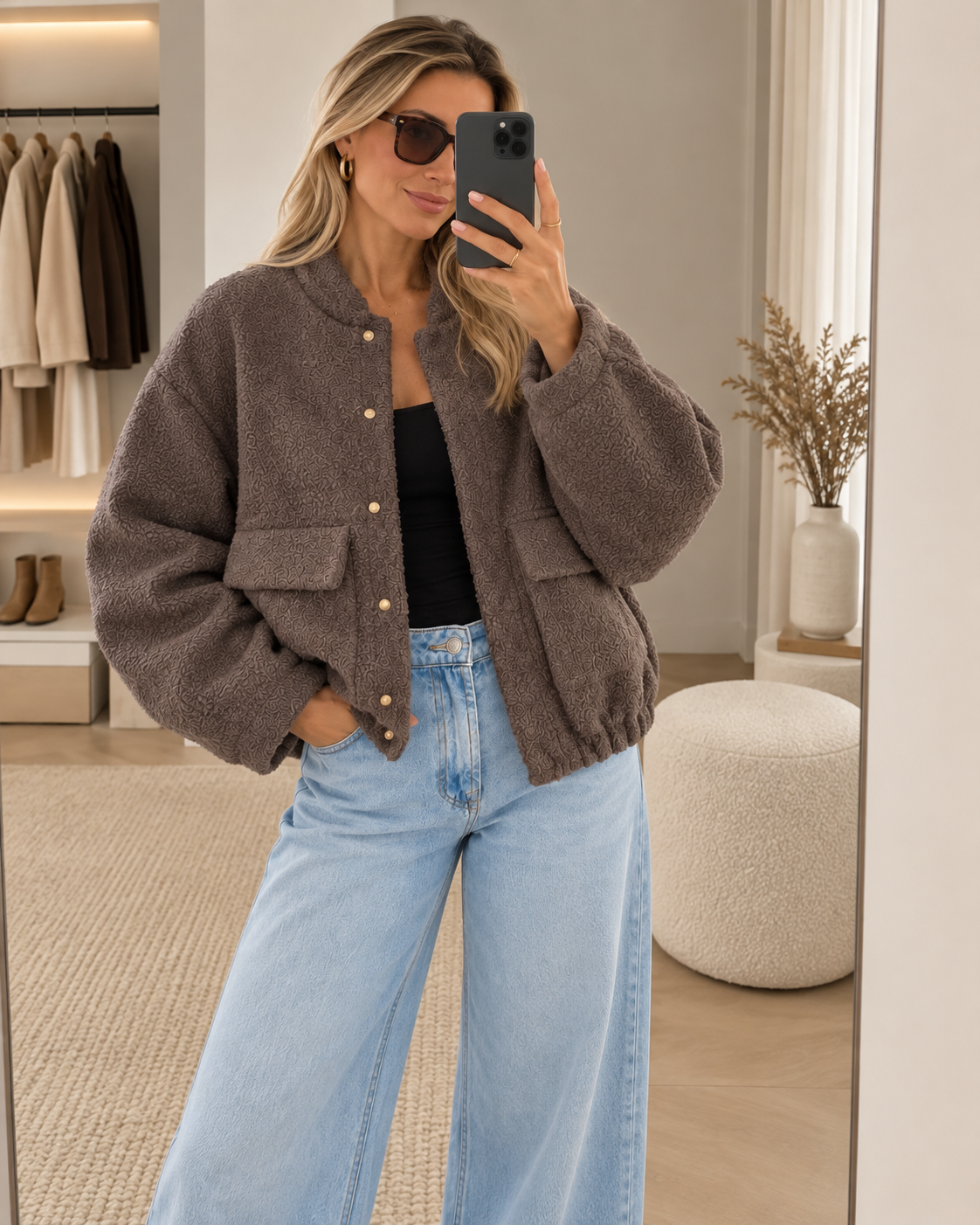 Chaqueta Bomber Marrón Suit