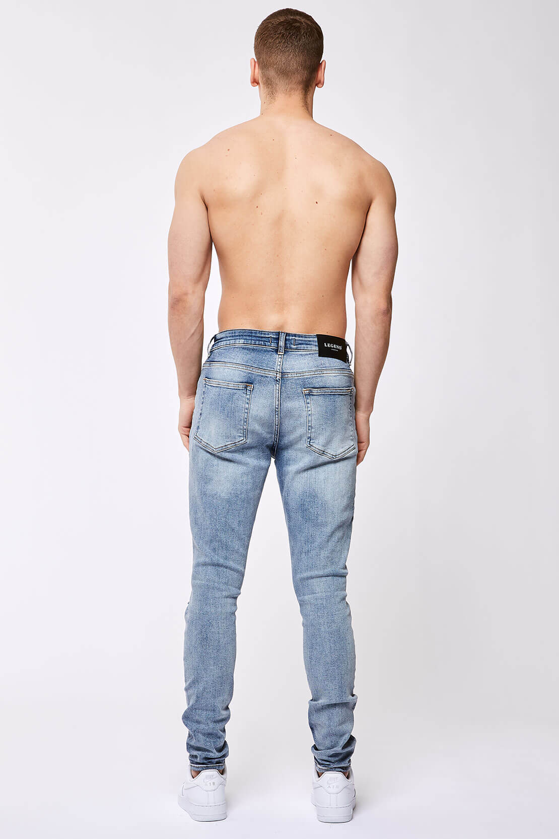 PANTALONES VAQUEROS AJUSTADOS  AZUL CLARO