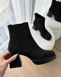 Botines de tacón-negro