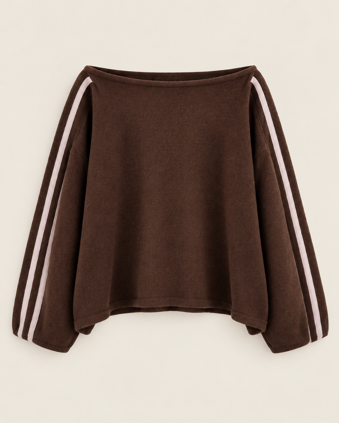 Jersey De Rayas Con Hombros Descubiertos Suit