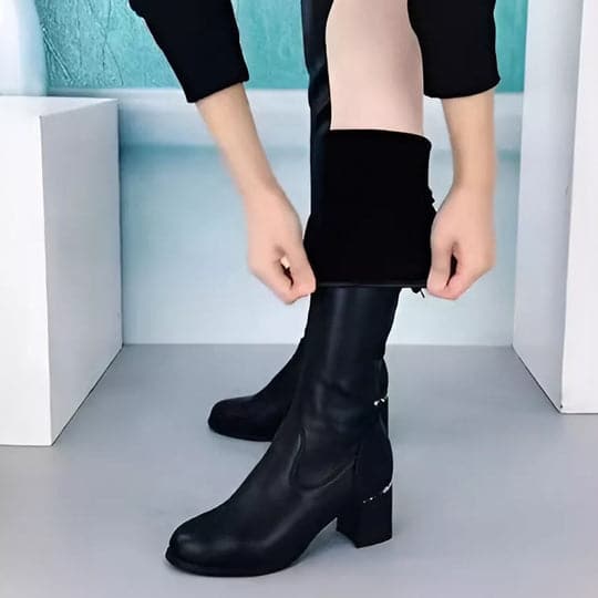 Botas Altas Elásticas - Textura Suave Suit