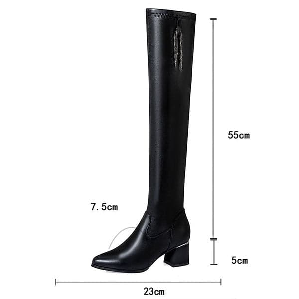 Botas Altas Elásticas - Textura Suave Suit