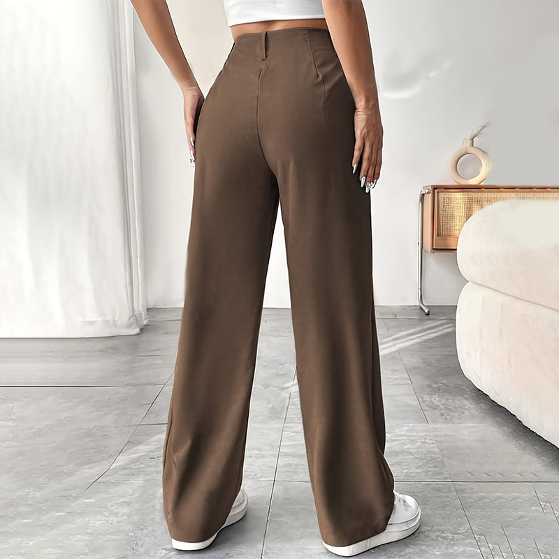 Pantalón de corte holgado y tiro alto – Tejido suave y comodidad total