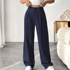 Pantalón de corte holgado y tiro alto – Tejido suave y comodidad total
