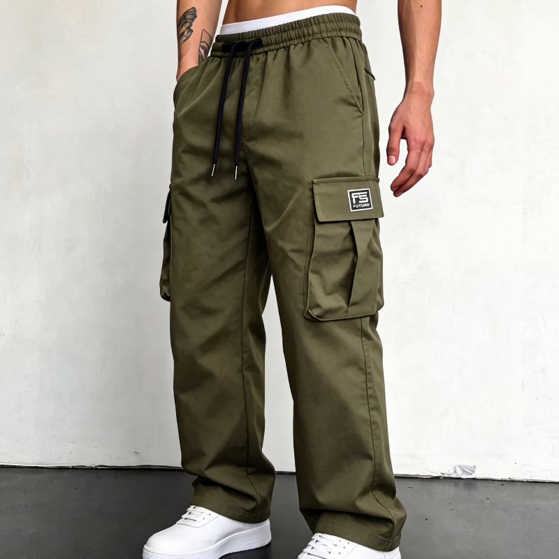 Pantalones cargo corte holgado
