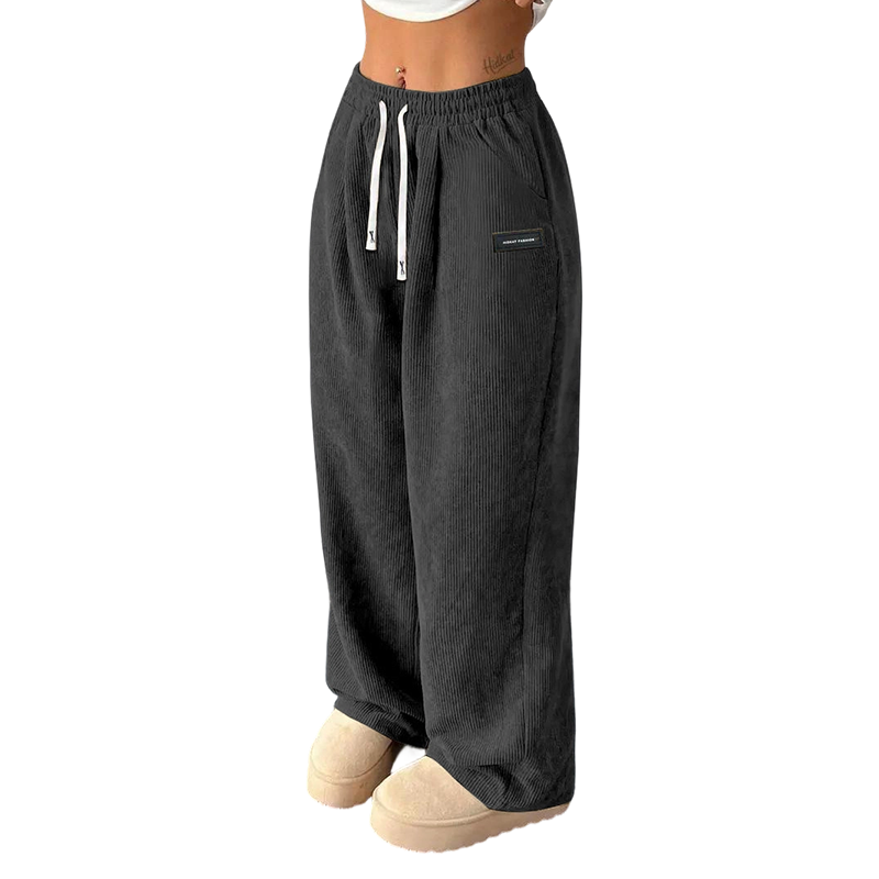Pantalón de Pana Ancho con Cordón