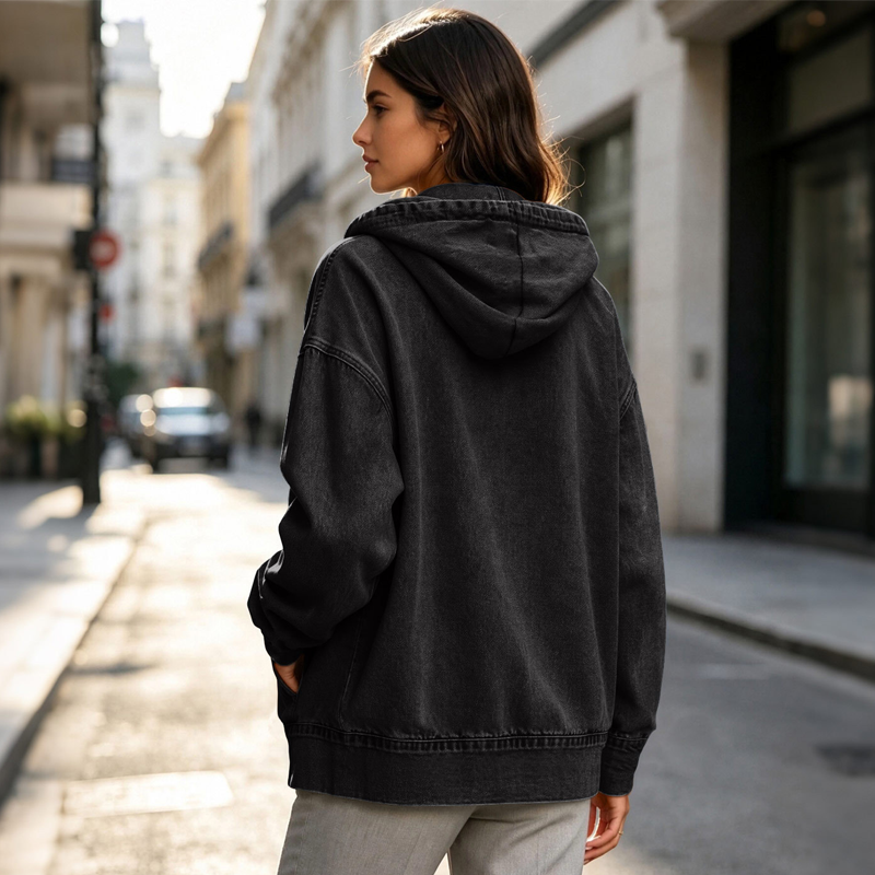 Chaqueta Vaquera Con Capucha