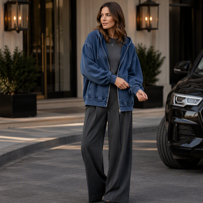 Chaqueta Vaquera Con Capucha