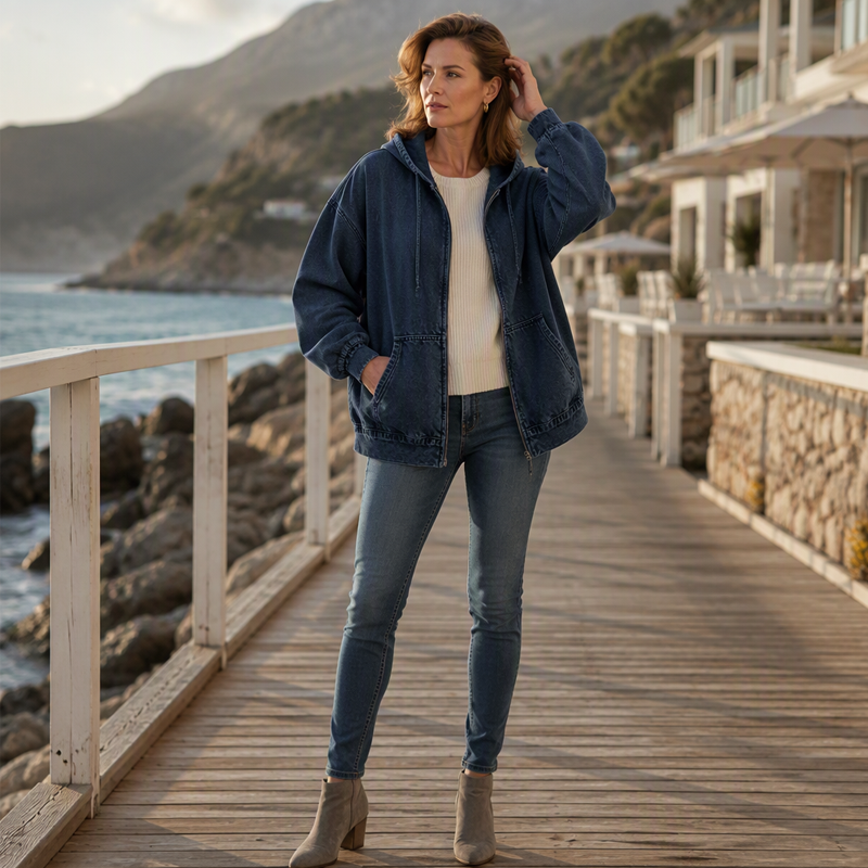 Chaqueta Vaquera Con Capucha