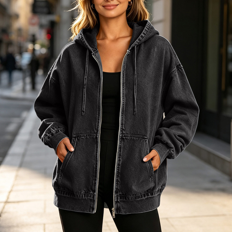 Chaqueta Vaquera Con Capucha