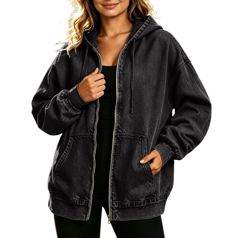 Chaqueta Vaquera Con Capucha