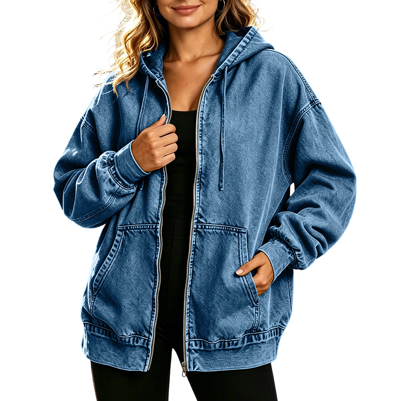 Chaqueta Vaquera Con Capucha